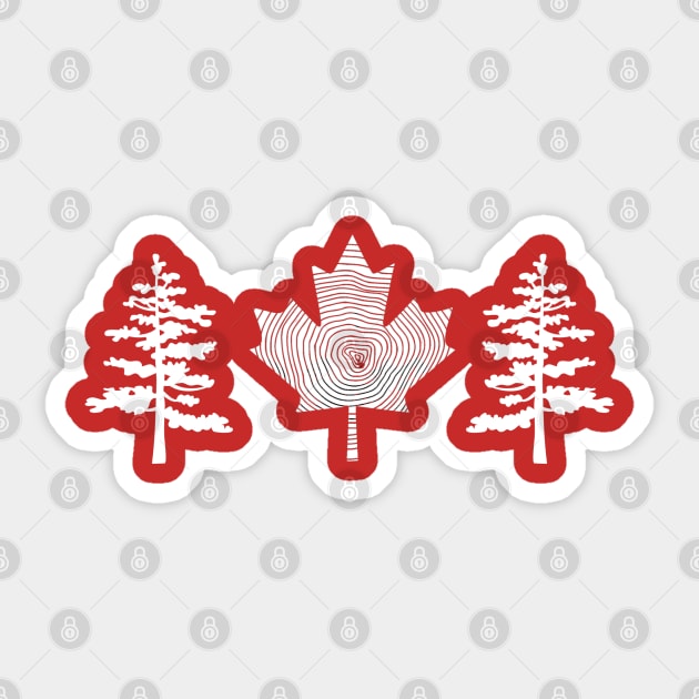 Tree Canada Flag Sticker by Tree Tees